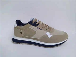 Beige sportsneaker voor heren